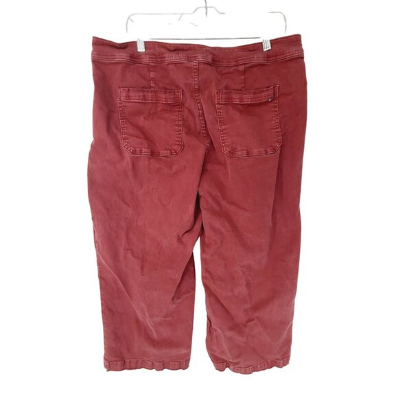 Mica Los Angles Women's  Button Fly Barrel Crop Denim Pants Size 16W - Picture 4 of 7